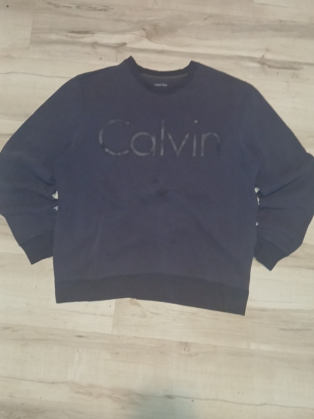 Calvin Klein Men’s Navy Logo Crewneck Sweater